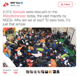 hashtag Mediterranean sbarchi di migranti