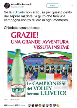 richiesta di scuse a uliveto