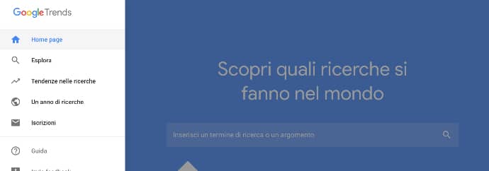 ricerche di mercato con google trends