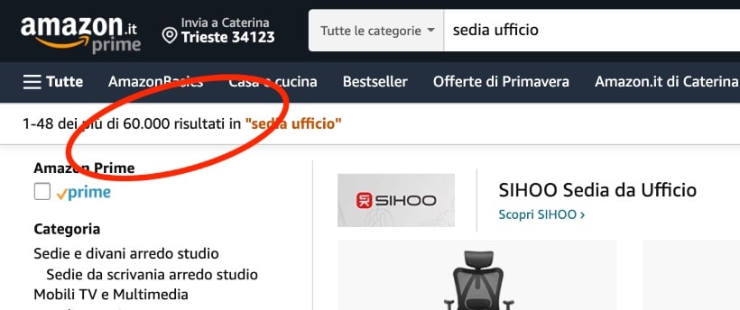 number of products by category on amazon
