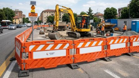 Transenne arancioni da cantiere stradale in Italia - caso studio ricerca di mercato CMI