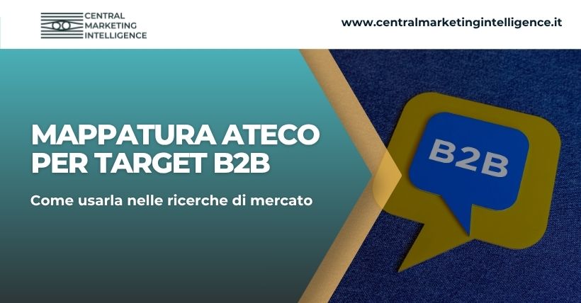 Copertina dell’articolo Mappatura ATECO per target B2B con dati aziendali, segmentazione commerciale e branding Central Marketing Intelligence.